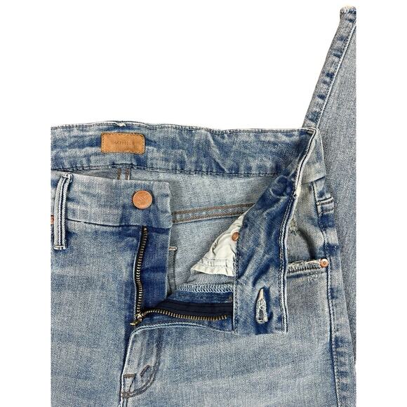 Mother The Looker Ankle Step Fray Jeans Cut Flowers Destroyed Frayed Hem Size 28 - Picture 5 of 13